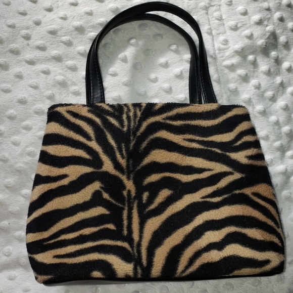 Amanda Smith Handbags - Amanda Smith tan black zebra animal print purse